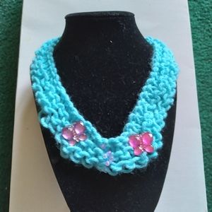 Handmade Crochet Knit Necklace.